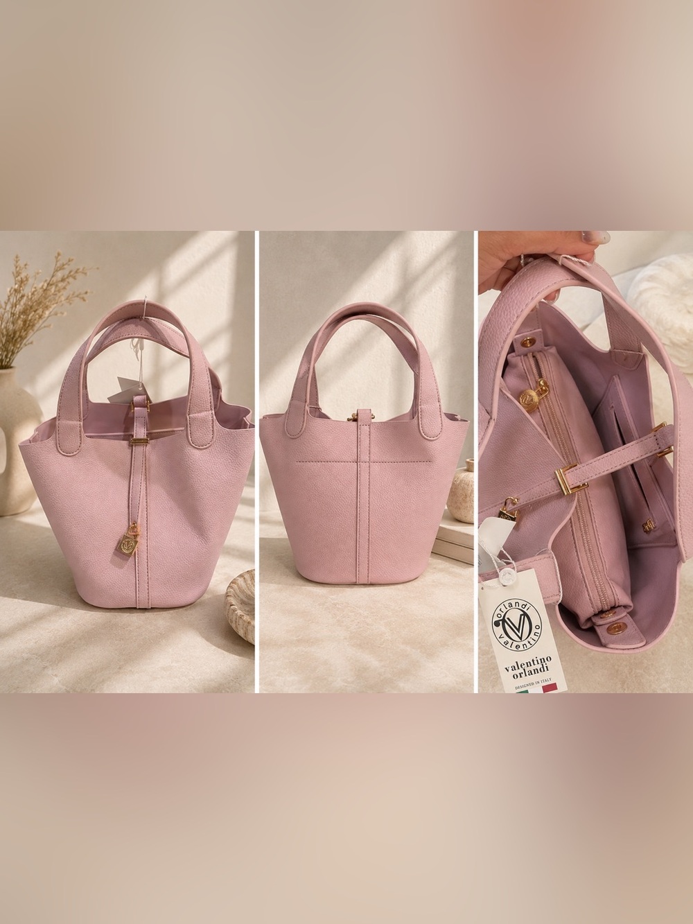 Valentino Orlandi Pink Tote Bag